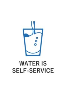 WATER IS SELF-SERVICEの案内貼り紙テンプレート