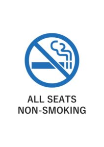 ALL SEATS NON-SMOKINGの案内貼り紙テンプレート