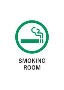 SMOKING ROOMの案内貼り紙テンプレート