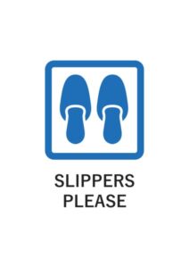 SLIPPERS PLEASEの案内貼り紙テンプレート