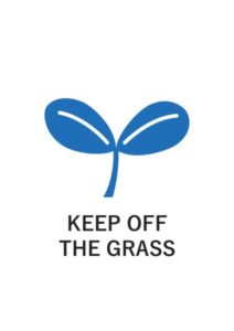 KEEP OFF THE GRASSの案内貼り紙テンプレート
