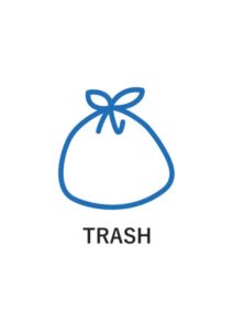 TRASHの案内貼り紙テンプレート