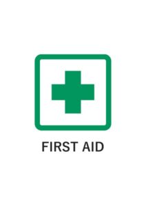 FIRST AIDの案内貼り紙テンプレート
