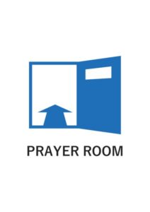 PRAYER ROOMの案内貼り紙テンプレート