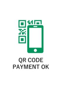 QR CODE PAYMENT OKの案内貼り紙テンプレート