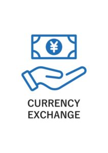 CURRENCY EXCHANGEの案内貼り紙テンプレート