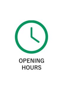 OPENING HOURSの案内貼り紙テンプレート