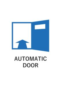 AUTOMATIC DOORの案内貼り紙テンプレート