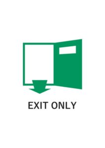EXIT ONLYの案内貼り紙テンプレート