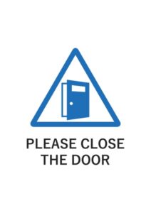 PLEASE CLOSE THE DOORの案内貼り紙テンプレート