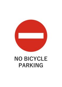 NO BICYCLE PARKINGの注意貼り紙テンプレート