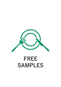 FREE SAMPLESの案内貼り紙テンプレート