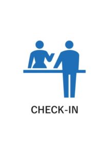 CHECK-INの案内貼り紙テンプレート