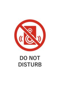 DO NOT DISTURBの注意貼り紙テンプレート
