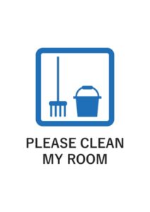 PLEASE CLEAN MY ROOMの案内貼り紙テンプレート
