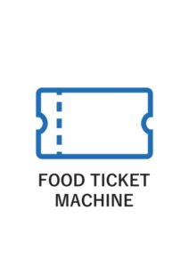 FOOD TICKET MACHINEの案内貼り紙テンプレート