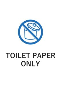 TOILET PAPER ONLYの案内貼り紙テンプレート