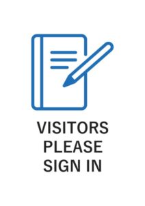 VISITORS PLEASE SIGN INの案内貼り紙テンプレート