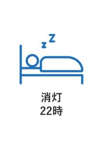 消灯22時の案内貼り紙テンプレート