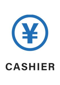 CASHIERの案内貼り紙テンプレート