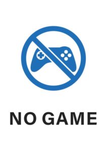No(Game)の案内貼り紙テンプレート