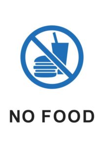 No(Food)の案内貼り紙テンプレート