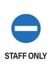 Staff(Only)の案内貼り紙テンプレート