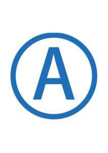 ローマ字(A)の案内貼り紙テンプレート