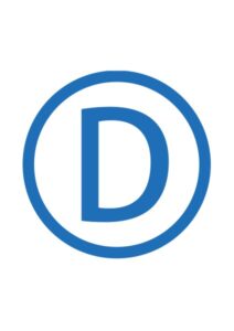 ローマ字(D)の案内貼り紙テンプレート