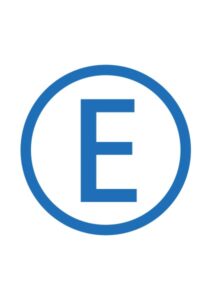 ローマ字(E)の案内貼り紙テンプレート