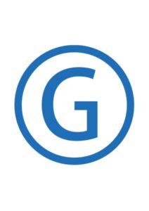 ローマ字(G)の案内貼り紙テンプレート