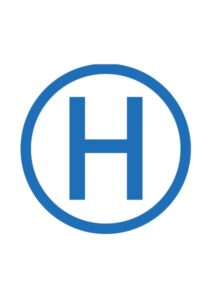 ローマ字(H)の案内貼り紙テンプレート