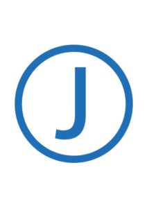 ローマ字（J）の案内貼り紙テンプレート