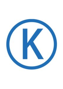 ローマ字(K)の案内貼り紙テンプレート