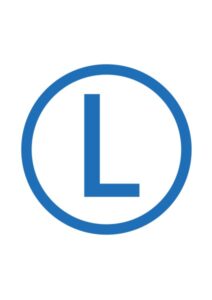 ローマ字(L)の案内貼り紙テンプレート