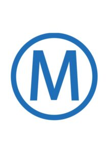 ローマ字(M)の案内貼り紙テンプレート