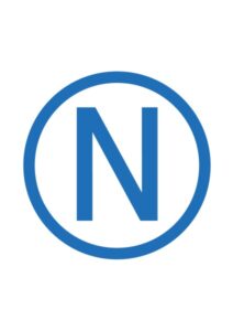 ローマ字(N)の案内貼り紙テンプレート