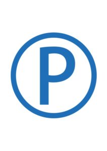 ローマ字（P）の案内貼り紙テンプレート