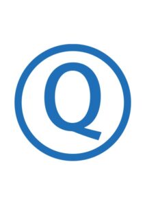 ローマ字(Q)の案内貼り紙テンプレート