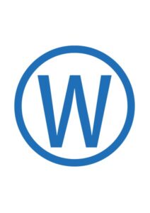 ローマ字（W）の案内貼り紙テンプレート
