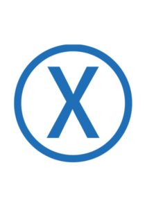 ローマ字(X)の案内貼り紙テンプレート