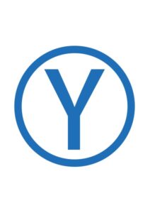 ローマ字(Y)の案内貼り紙テンプレート
