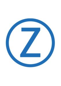 ローマ字(Z)の案内貼り紙テンプレート