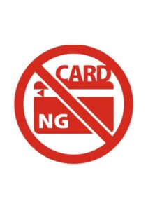 クレジットカードNGの注意貼り紙テンプレート