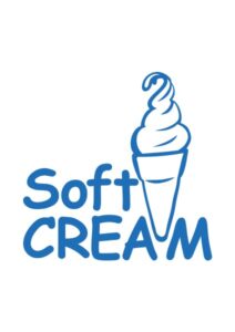 SOFT(CREAM ソフトクリーム)の案内貼り紙テンプレート