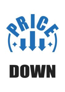 Price(DOWN)の案内貼り紙テンプレート