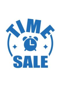 TIME(SALE時計)の案内貼り紙テンプレート