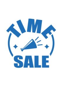 TIME（SALE）の案内貼り紙テンプレート