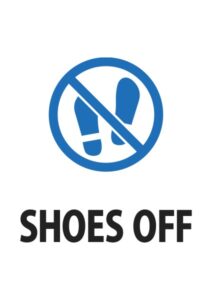 SHOES(OFF)の案内貼り紙テンプレート