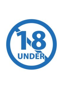 Under（18）の案内貼り紙テンプレート
